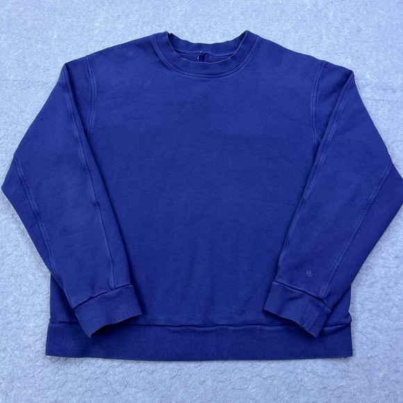 Lululemon Sweatshirt Men's Medium Blue French Terry Long Sleeve Crew M3EKAS 2023 - Picture 1 of 9